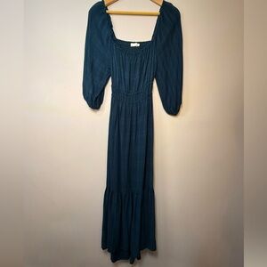 Lush Teal Midi Dress